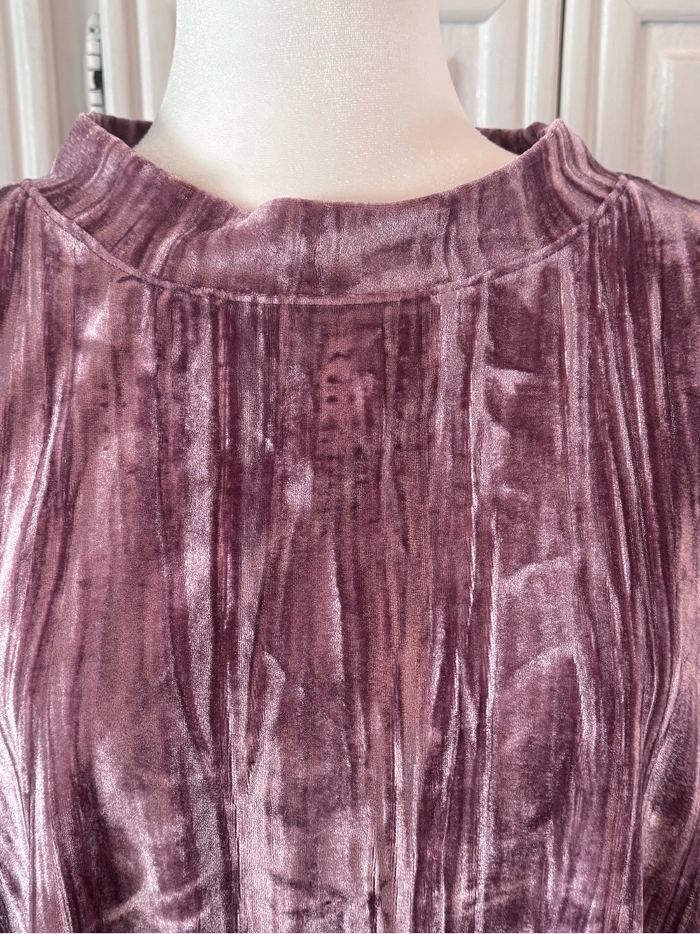 Women's Anthropologie Plum Tie-Dye Velvet Top 3X - Picture 2 of 11